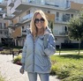 Csilla kabát gyöngyház babakék – Innova Fashion